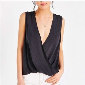 Silence + Noise Criss-Cross Sleeveless Blouse